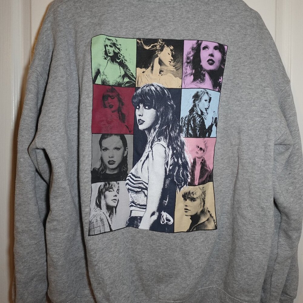 Taylor Swift Eras Tour Grey Quarter-Zip Sweatshirt | Mega Viral | Size M